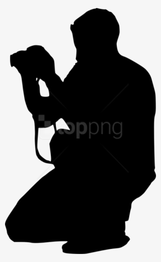 Free Png Photographer With Camera Png - Black And White Photographer Clipart