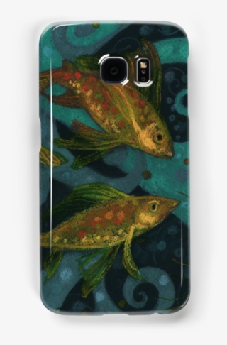 "golden Fishes, Underwater Creatures, Black, Teal And - Smartphone