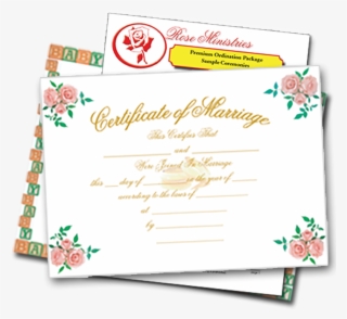 Become Ordained Wedding Ceremonies And Certificates - Paper
