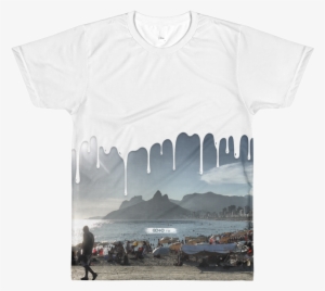 Ipanema Beach White Paint Drip T-shirt - Paint Drip T-shirt