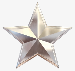 Silver-star - Metal Star Png