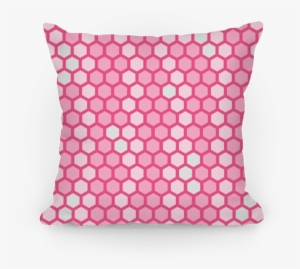 Pink Geometric Honeycomb Pattern Pillow - Business Card