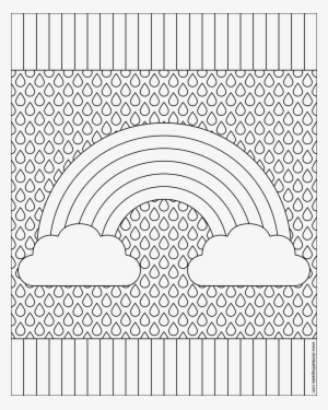 Coloring Pattern Pages Rainbow Cp Large Png 1280 1600 - Colouring Sheet Big Rainbow