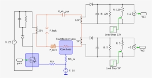 Circuit Using Electrical, Magnetic And Thermal Domains - Transformer