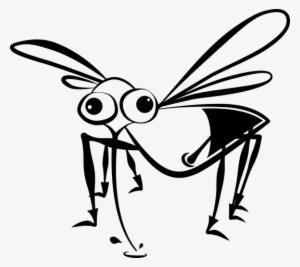 Blood Sucker - Insect Cartoon Black And White Png