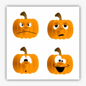 Pumpkins - Pumpkin With Faces Clipart
