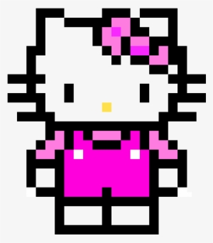 Hello Kitty - Pixel Art Hello Kitty Easy