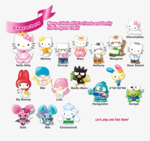 Characters Many Of Hello Kitty's Friends And Family - Hello Kitty Family  Characters Transparent PNG - 1012x928 - Free Download on NicePNG