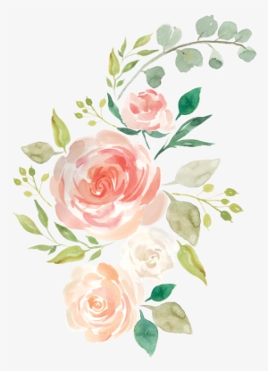 Floral Aquarela Flor Sticker By Siimone - Hand Drawn Flowers Png
