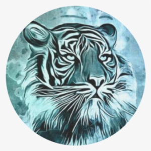Watercolor Tiger Round Mousepad