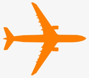 Orange Plane Clip Art At Clker - Plane Clip Art