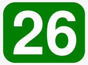 Rounded Rectangle With Number 26 Png