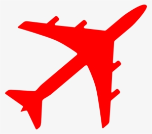 Big Plane Clipart Png Source - Plane Vector Png Red