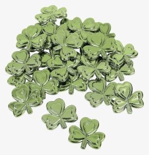 Plastic Metallic Shamrocks - St. Patrick`s Day Shamrocks - Theme Parties St Patrick's