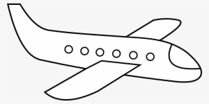 Free Airplane Clip Art Acoloring - Simple Picture Of A Plane