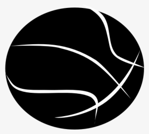 Black Basketball With White Outline Clip Art - Clip Art