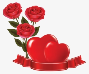 Heart Images, Clip Art, Valentines, Rose, Facebook, - Rose Flower With Heart