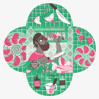 Watermelon Radish On Display - Illustration