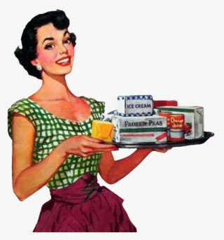House Wife Clipart - 1950s Woman Illustration
