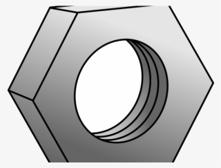 Hexagon Clipart Nuts And Bolt - Nuts And Bolts Drawing