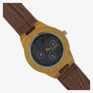 Wooden Bamboo Watch With Leather Strap - Analog Watch