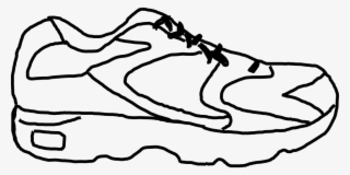 Track Running Shoes Outline - Running Shoe Clip Art
