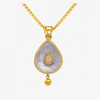 Elegant Pear Shaped With Gold Ball Hangings Pendant - Locket