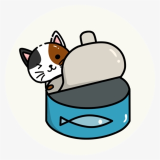 Cat Cartoon Canned Fish Cute Pet Png And Psd - Cartoon