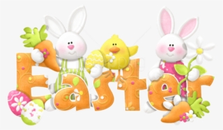 Free Png Download Easter Transparent Cute Text Png - Happy Easter Bunny Clipart