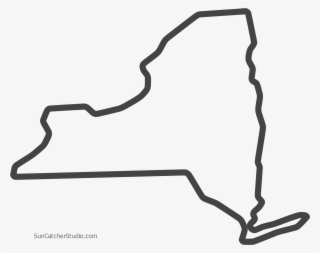 Free New York Outline With Home On Border, Cricut Or