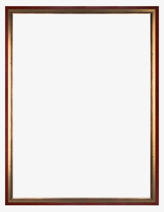 Burnished Gold And Studio Cherry Wood Custom Stacked - Picture Frame