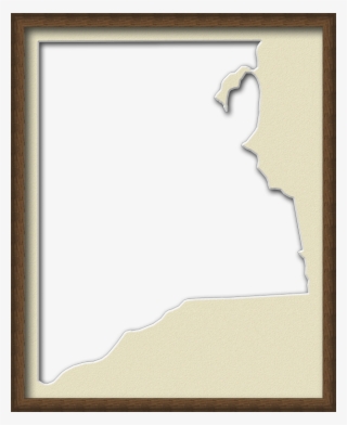 A Map Of Clay With A Wood Picture Frame With A Cream - Picture Frame
