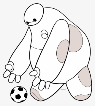 Baymax Soccer Ball Png Clipart - Baymax Soccer Ball Sketch