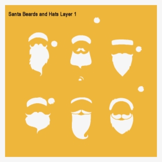 Santa Hat And Beard Clipart