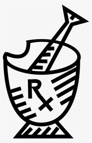 Vector Illustration Of Mortar And Pestle Prepare Ingredients - Emblem