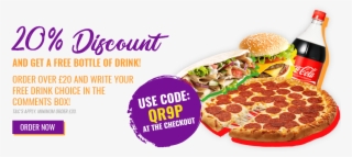 20% Off Discount With Free Drink - Fast Food