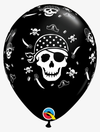 50 X Qualatex Helium/air Latex Balloons Skull & Cross - Pirate Latex Balloon