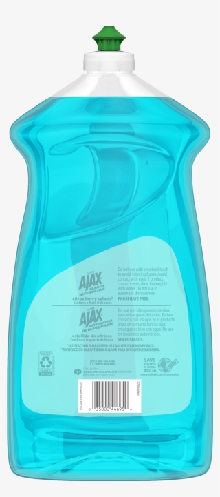 ajax ultra triple action liquid dish soap, bleach alternative - water bottle