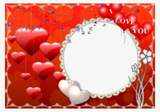 Molduras Para Montagens De Cartões E Fotos Enchei Vos - Valentine Hearts