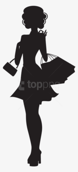 Free Png Shopping Woman Silhouette Png Png - Lady Shopping Silhouette Png