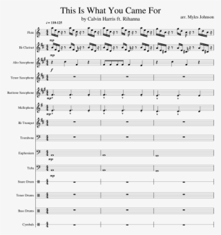This Is What You Came For Sheet Music Composed By Arr - Symmetry
