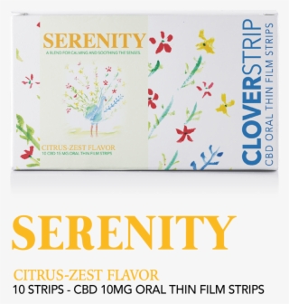 cloverstrip serenity citrus 100mg cbd - graphic design