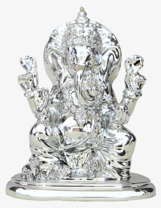 Shri Ganesh Ji With Stand,silver Plated,online Gifts - Statue