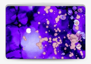 Purple Color Splash Skin Laptop - Drop