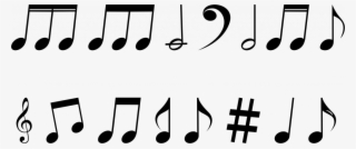 Music Notes, Notation - Music Notes Silhouette Png