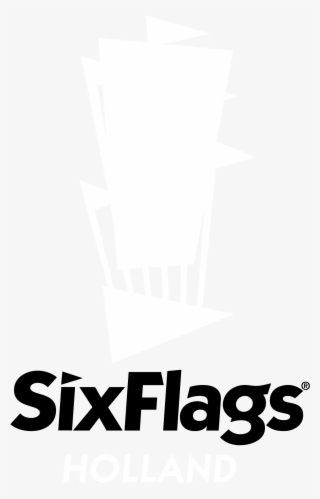 Six Flags Holland Logo Black And White - Six Flags