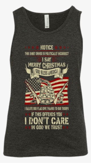 Dont Care God We Trust God Bless America Soldier - Active Tank