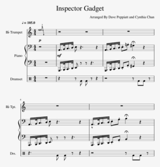 Inspector Gadget Sheet Music For Piano Trumpet Percussion