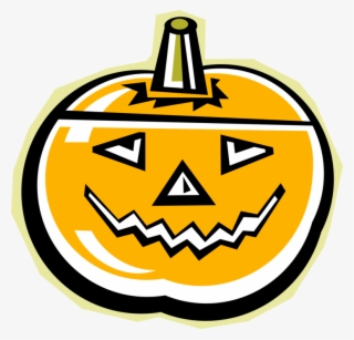 Vector Illustration Of Halloween Trick Or Treat Jack - Jack-o'-lantern