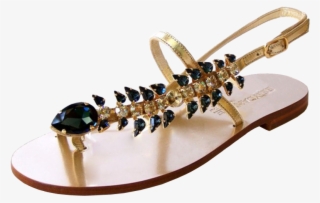 Skeleton Fish In Sapphire - Sandal